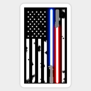 saber American flag Sticker